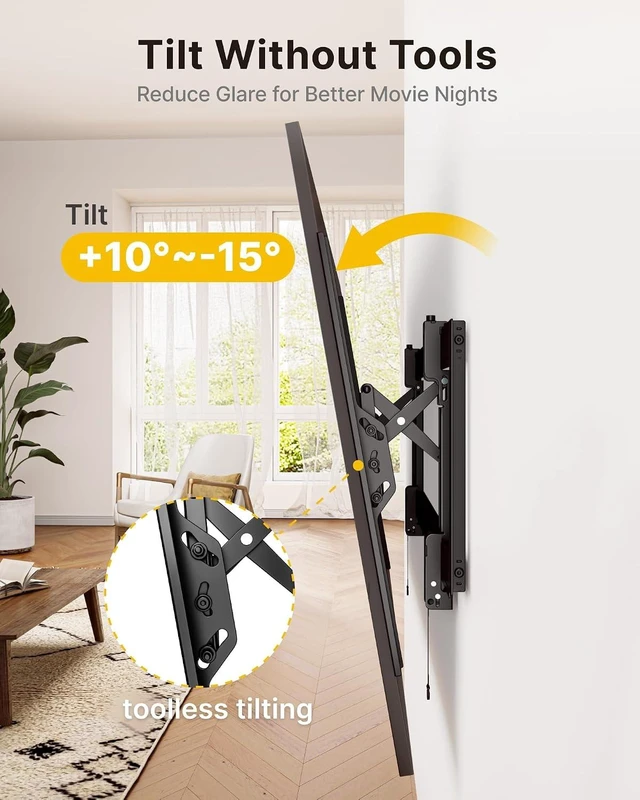 Alt view image 4 of 7 - monTEK Heavy Duty Tilting TV Wall Mount for 55105" Large TVs up to 200lbs