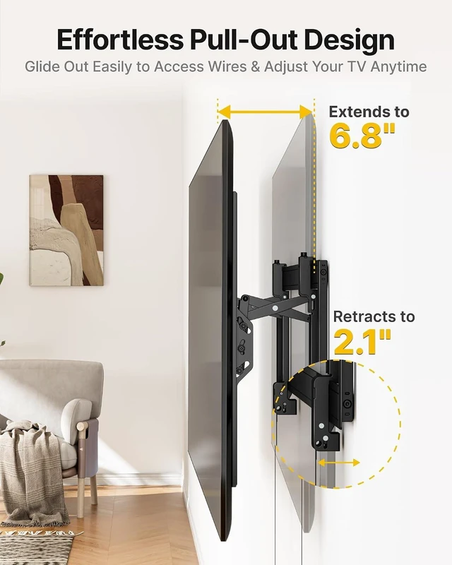 Alt view image 5 of 7 - monTEK Heavy Duty Tilting TV Wall Mount for 55105" Large TVs up to 200lbs