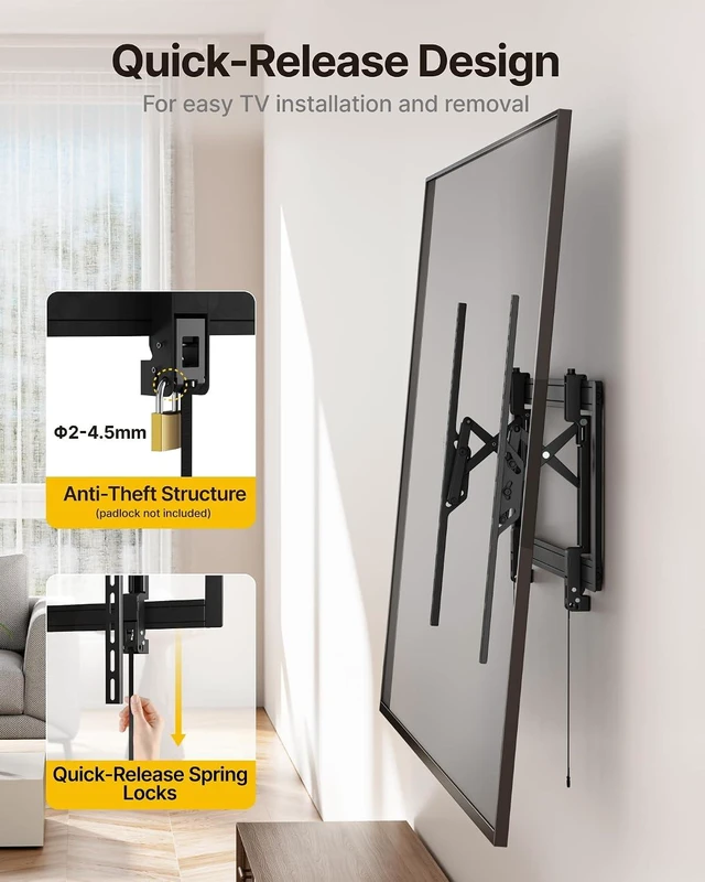 Alt view image 7 of 7 - monTEK Heavy Duty Tilting TV Wall Mount for 55105" Large TVs up to 200lbs
