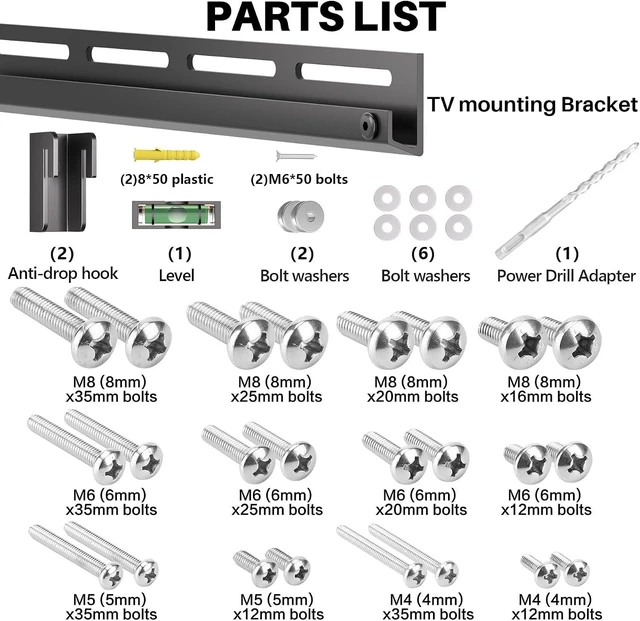 Alt view image 6 of 7 - Low Profile Fixed TV Wall Mount for 32-75 Inch Flat Screen TVs up to 150lbs
