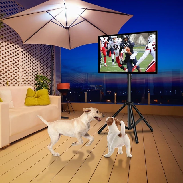 Alt view image 7 of 7 - PERLESMITH TV Tripod Stand with ±20° Tilt and 360° Swivel,Portable TV Stand for 23-70 Inch LED LCD OLED Flat Screen TVs,Height Adjustable Outdoor TV Stand with VESA 400x400mm, Holds up to 88lbs PSTM1