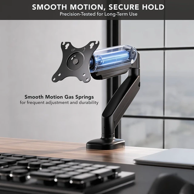 Alt view image 6 of 7 - Mount-It! Single Monitor Arm Desk Mount, 13-32", 17.6 lbs