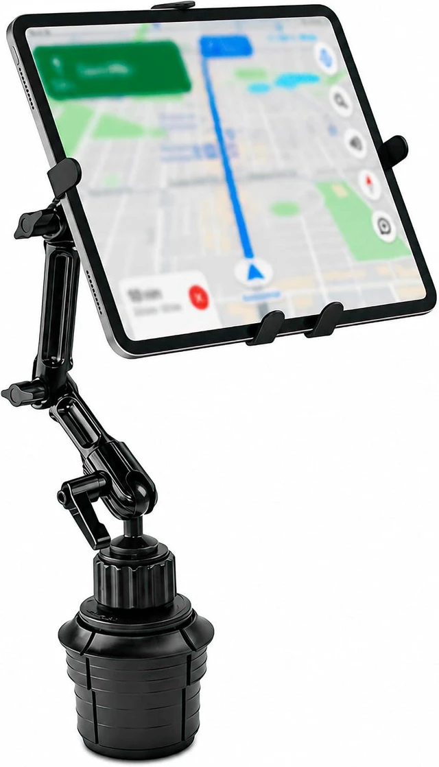 Main image of Mount-It! Universal Cup Holder Tablet Mount, 7-11in Tablets, Aluminum