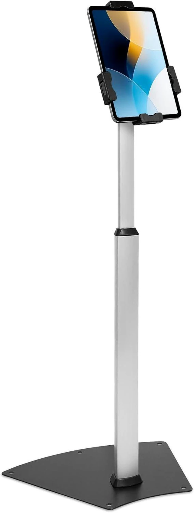 Main image of Mount-It! Anti-Theft Universal Tablet Floor Stand Kiosk, Retail POS, Silver