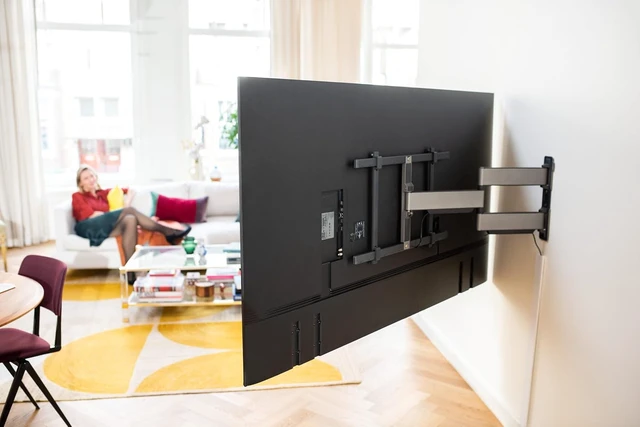 Alt view image 2 of 7 - Vogel's TVM 5845 Full-Motion Ultra-Thin TV Wall Bracket for 55-100 inch TVs, Max. 121 lbs, Swivels up to 180°, Full-Motion TV Mount max. VESA 600x400, Universally Compatible
