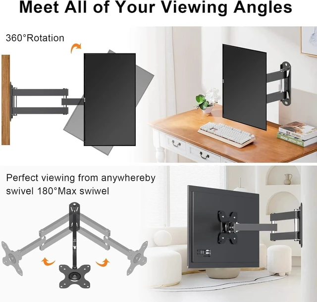 Alt view image 3 of 6 - 2 Packs TV Wall Mount, Bracket for Most 13-32 inch LED, LCD Monitor and Plasma TVs, Max VESA 100x100mm by XINLEI (MA1330-2)