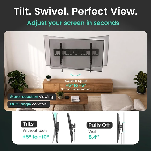 Alt view image 4 of 6 - ynVISION.DESIGN Heavy Duty TV Wall Mount for 50-98" TVs, 165 lbs
