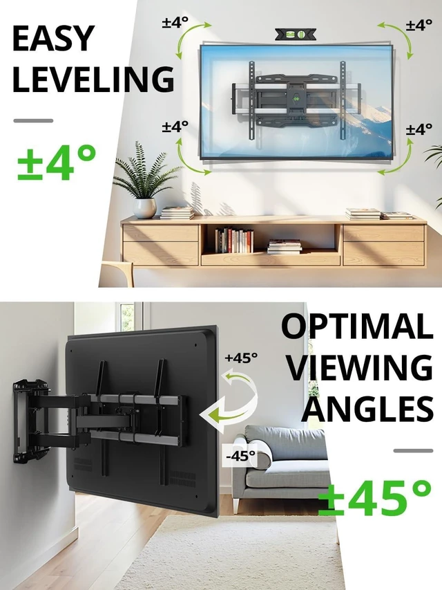 Alt view image 3 of 7 - Outdoor TV Wall Mount for 47-90" TVS, Full Motion Weatherproof TV Bracket