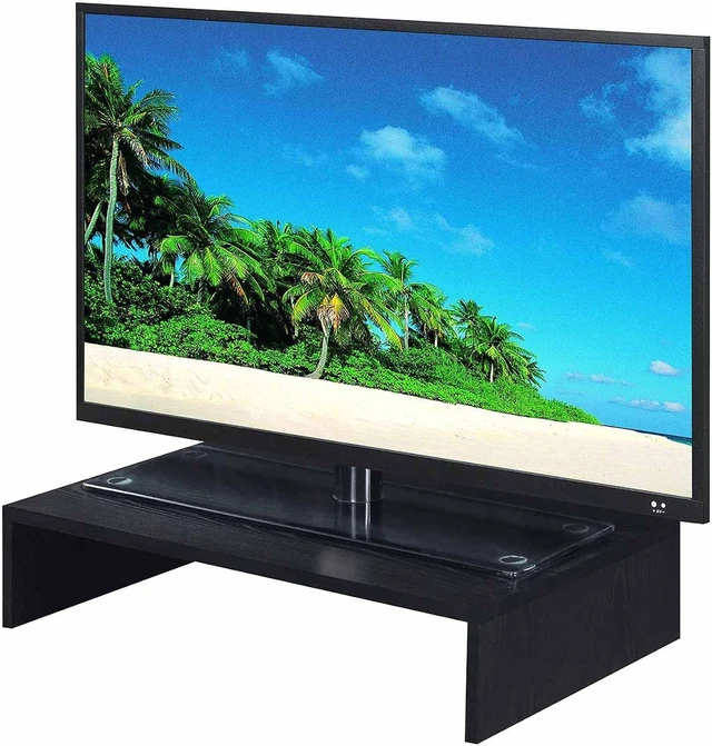 Alt view image 3 of 5 - Convenience Concepts 121041CH Designs2Go Small TV/Monitor Riser for TVs up to 26" Small TV/Monitor Riser Small, Black