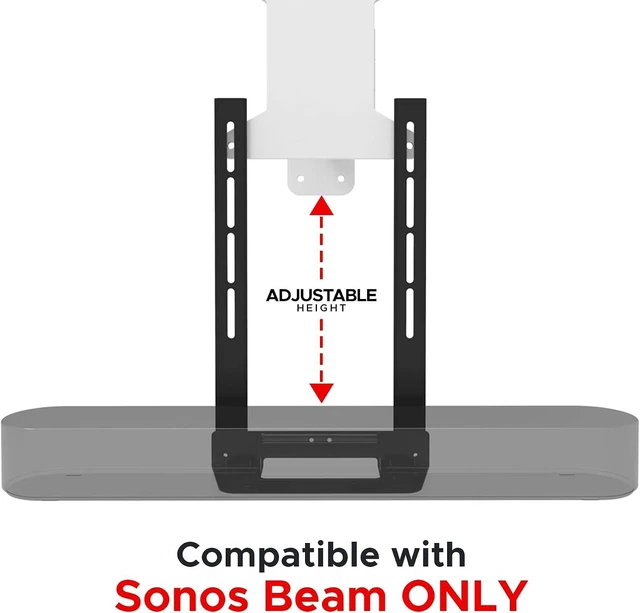 Alt view image 5 of 7 - Sound Bass Soundbar TV Mount Attachment for Sonos Beam Gen 1& 2 Only, Black