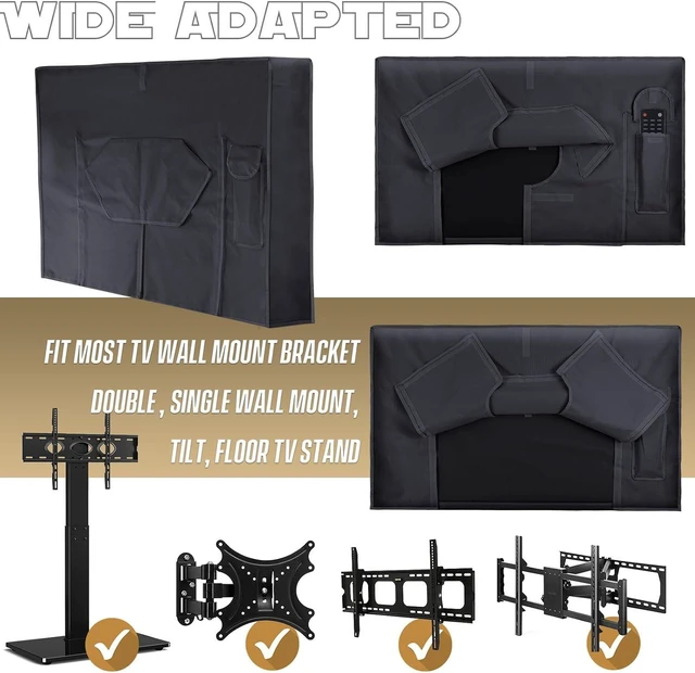 Alt view image 6 of 7 - IC ICLOVER Outdoor TV Cover 55 Inch, Waterproof & Weatherproof TV Protector