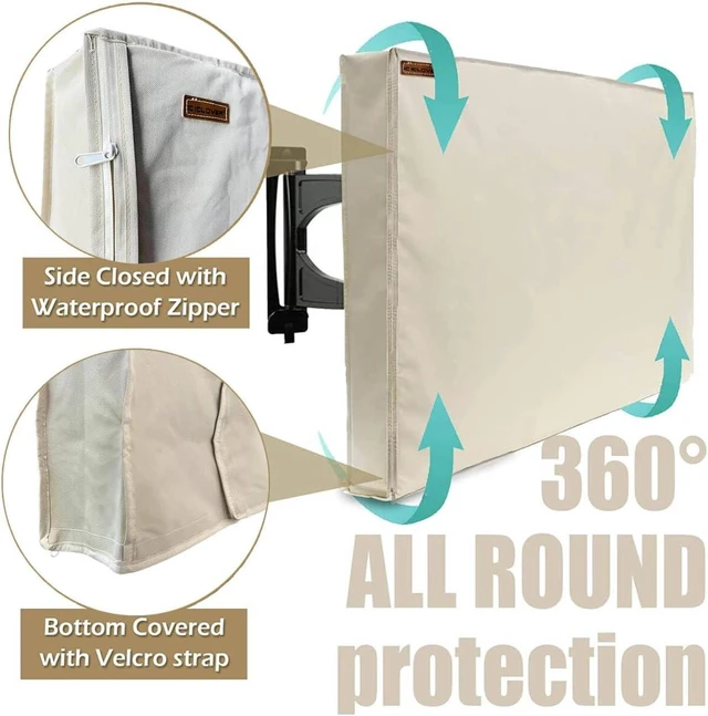 Alt view image 5 of 7 - IC ICLOVER Outdoor TV Cover 55 Inch, Heavy Duty Weatherproof TV Protector