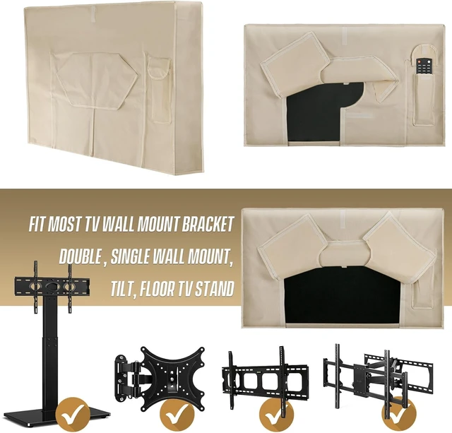 Alt view image 6 of 7 - IC ICLOVER Outdoor TV Cover 55 Inch, Heavy Duty Weatherproof TV Protector
