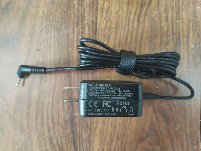 Alt view image 4 of 6 - 26W 12V 2.2A AC Adapter Charger Fit for Samsung Chromebook 3 XE500C13 XE501C13 XE500C12 PA-1250-98 PA-1250-96 W14-026N1A BA44-00322A PA3N40W AD-2612AUS Laptop Power Supply Cord
