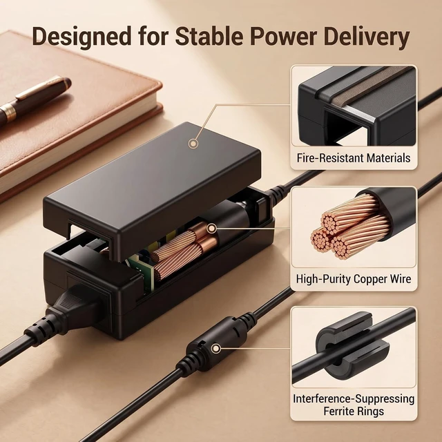 Alt view image 6 of 7 - 90W Power Supply for HP All-in-One PC 18 20 23", 19V 4.74A 7.4x5.0mm