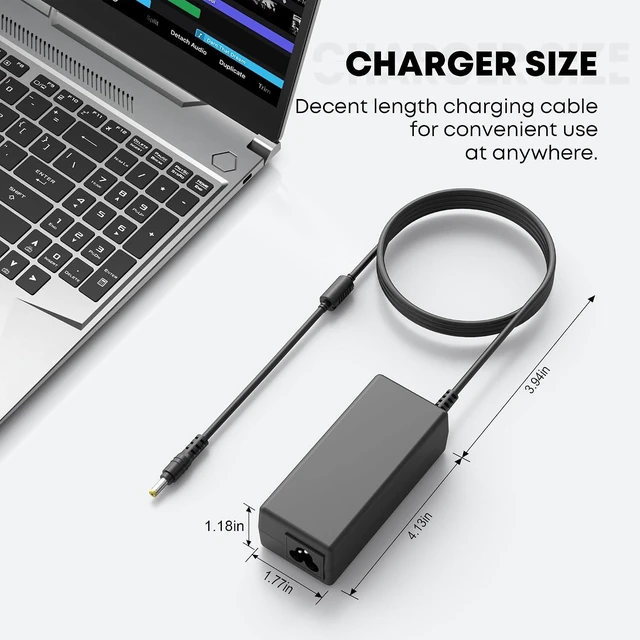 Alt view image 6 of 7 - WZXHU 65W Laptop Charger for Acer Aspire E15 E5-575 V5 M5 V3 R3 E1 E5 V7 R7