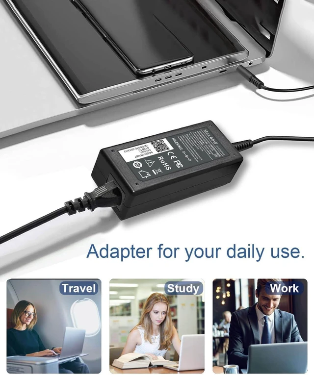 Alt view image 6 of 6 - 65W 45W AC Adapter for Dell Laptop Charger Dell inspiron 15 la65ns2-01