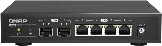 Main image of QNAP QSW-2104-2S-A-US: 2.5GbE RJ45 & 10G SFP+ Plug & Play Network Switch