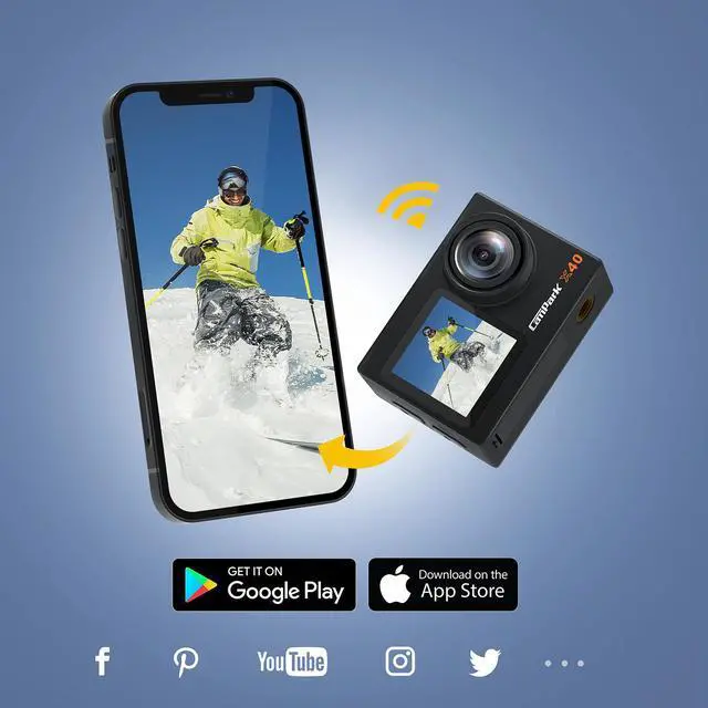 Alt view image 5 of 7 - CAMPARK Action Camera 4K 20MP Touch Screen WiFi Vlog Camera with Dual Color Screen EIS Sony Sensor Remote Control 131ft Underwater Waterproof Camera with 2 Batteries and Mounting Kits