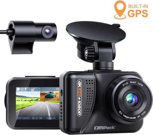 Campark® - Caméra de bord 4K Ultra HD - Caméra de bord pour Voitures -  Mémoire jusqu'à
