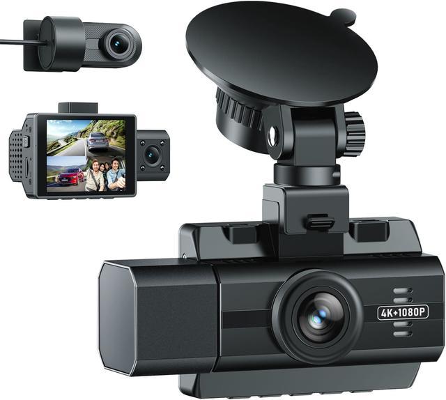 4K Dash Cam Front and Rear Inside 3 Channel Dashcam,CAMPARK 4K+1080P Front  and Inside Dual Dash Cam,1440P+1080P+1080P Triple Car Camera,IR Night  Vision,Capacitor,Parking Mode,G-Sensor,Support 256GB 