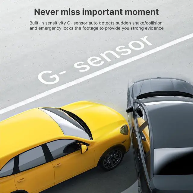 Alt view image 5 of 7 - CAMPARK 4K Dash Cam 3 Channel 1440P+1080P+1080P Car Camera with a 64GB SD Card Driving Recorder with IR Night Vision, Capacitor, Parking Mode, G-Senso