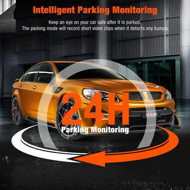 Alt view image 4 of 7 - CAMPARK 3 Channel Dash Cam Front and Rear Camera 64GB U3 SD Card Inside Cabin Car Camera IR Night Vision Emergency Locking Parking Moniot WDR 2 Mounting Options