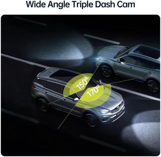 Alt view image 5 of 7 - CAMPRAK Dual Dash Cam with 64GB SD Card FHD 1080P Front and Inside Dash Camera Infrared Night Vision Car Camera with 1.5" LCD Display Parking Mode G-Sensor Loop Recording HDR