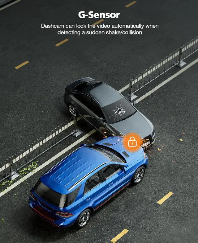 Alt view image 3 of 7 - CAMPARK  DC18 Dash Cam Front 1080P FHD 2.45" Dash Camera for Cars 170° Wide Angle Car Camera with Super Night Vision, WDR, G-Sensor, Loop Recording