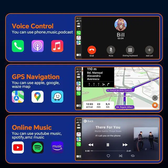 Alt view image 6 of 7 - Lamtto Wireless Carplay Adapter, 5.8 GHz Wifi Apple Carplay Wireless Adapter for Factory Wired CarPlay Plug and Play, iPhone iOS 10+