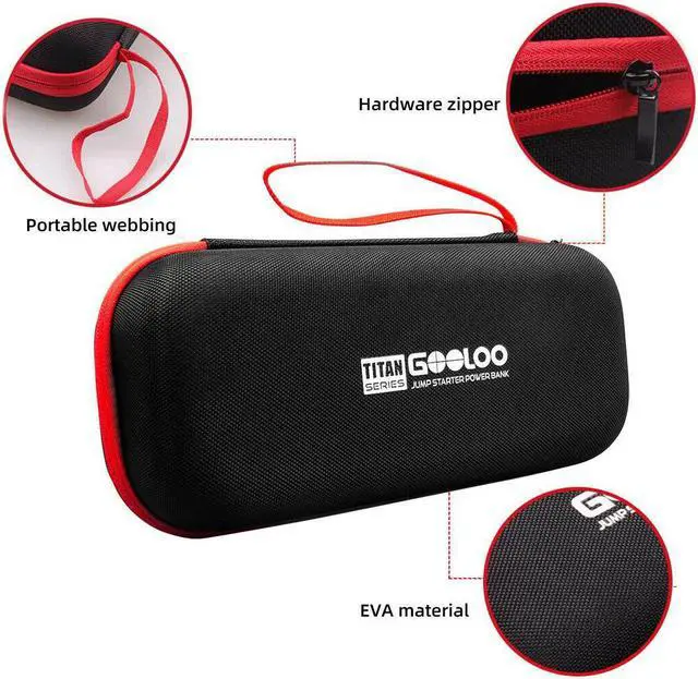 Alt view image 2 of 6 - GOOLOO EVA BOX Portable Protective Case Jump Starter Box Durable Tool Box Storage Case Box