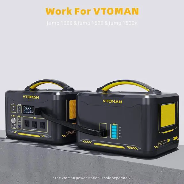 Alt view image 4 of 7 - VTOMAN Jump 1500 Extra Battery, 1548Wh LiFePO4 Backup Expansion Battery with BMS Protection for VTOMAN Jump 1000 & Jump 1500 & Jump 1500X & Jump 1800 Portable Power Station