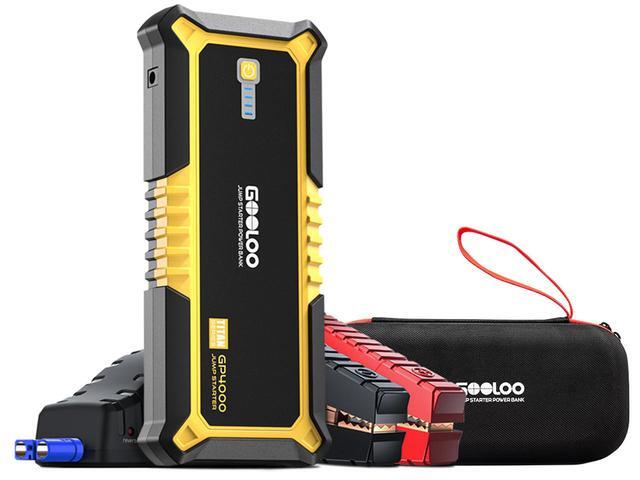 GOOLOO GP4000 Avviatore Batteria Auto, 4000A 12V Supersafe Avviatore Di Emergenza Per Auto (Adatto A Tutti I Veicoli A Benzina O 10.0L Diesel) Torcia A LED
