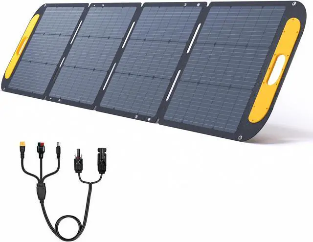 Main image of VTOMAN VS200 Pro Portable Solar Panel 200W 48V, 23% Efficiency Foldable Solar Panel w/ IP67 Waterproof & MC-4 Anderson XT60 DC5521 Adapters & Adjustable Kickstands, Off-Grid Power for Home & Camping