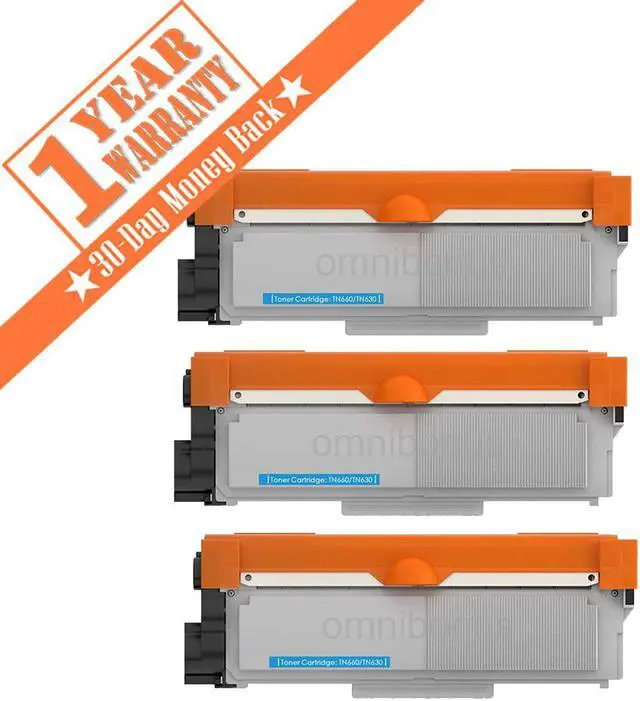 Main image of TN660 Compatible Toner Cartridge for Brother TN630 TN-660 (Black, 3 Pack) for use in Brother HL-L2320D HL-L2340DW MFC-L2700DW for DR630 drum