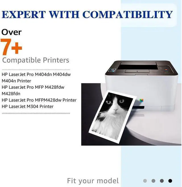 Alt view image 3 of 5 - 1PK CF258A 58A Toner (NO CHIP) for  LaserJet Pro M404dn M404dw M404n Printers