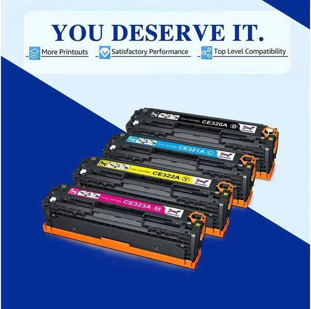 Alt view image 3 of 5 - 5PK CE320A CE321A CE322A CE323A 128A Color Toner Set For  Laserjet CP1525nw