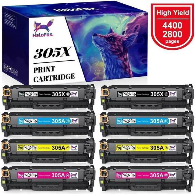 Main image of 8PK CE410A CE411A CE412A CE413A Toner Set for  305A Laserjet Pro 400 M475 M451