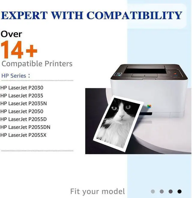 Alt view image 5 of 5 - 4 Pack CE505A Toner Cartridge For  05A LaserJet P2035 P2035N P2055DN P2055X