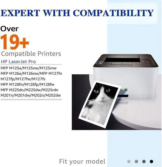 Alt view image 3 of 5 - 4 Pack CF283A 83A Toner Cartridge for  LaserJet Pro MFP M127fw M127fn M125
