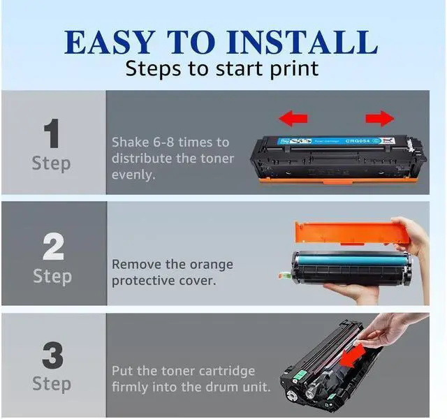 Alt view image 2 of 5 - 4 PACK Toner Compatible for  CRG-054 imageClASS MF644cdw MF642cdw LBP620