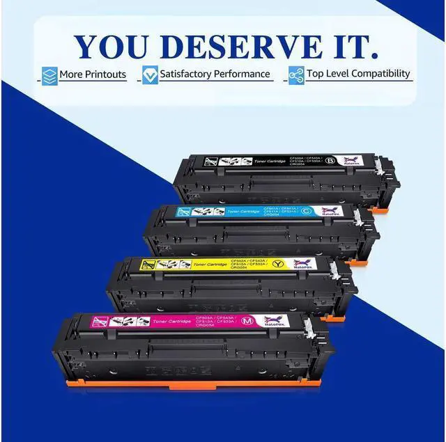 Alt view image 2 of 4 - 4PK Toner Fits for  CF500A 202A Color LaserJet Pro MFP M281fdw M254dw 202X