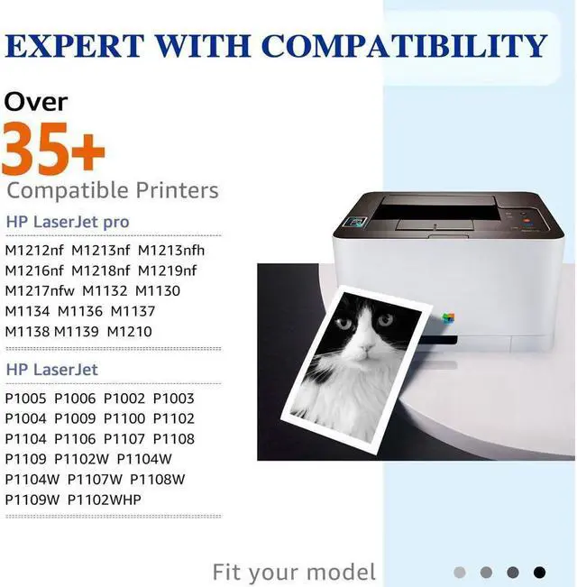 Alt view image 3 of 5 - 4 High Yield 85A CE285A Black Toner Cartridge For  LaserJet P1005 P1006 Print