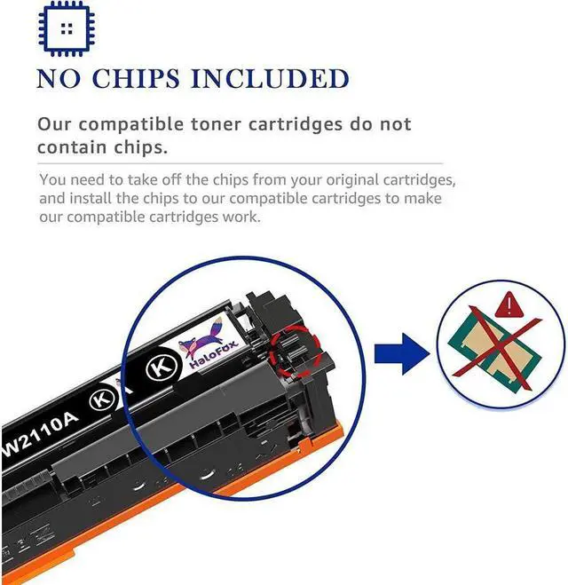 Alt view image 5 of 5 - 5x Toner Cartridge For  206A W2110A No Chip LaserJet Pro M283fdw M282 M282nw