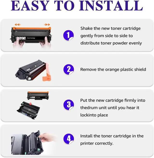 Alt view image 5 of 5 - 4Pack CF258A 58A Toner compatible with  With Chip LaserJet M404dn M404dw M404n