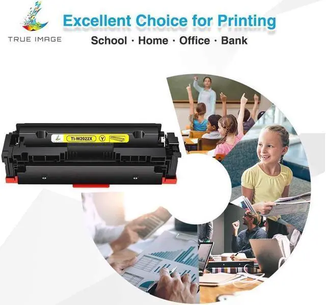 Alt view image 3 of 4 - True Image Compatible Toner Cartridge Replacement for  414X W2020X 414A  Color Laserjet Pro MFP M479fdw M454dw M454dn M479fdn Printer Toner High Yield (Black Cyan Yellow Magenta, 4-Pack)
