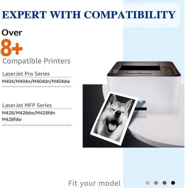 Alt view image 3 of 5 - 2x CF258A With Chip Black Toner compatible for  LaserJet M404dn M404dw M304