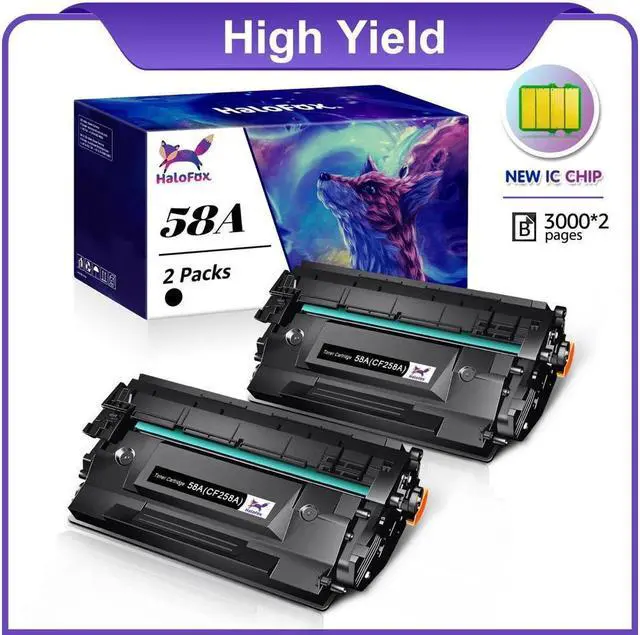 Main image of 2x CF258A With Chip Black Toner compatible for  LaserJet M404dn M404dw M304