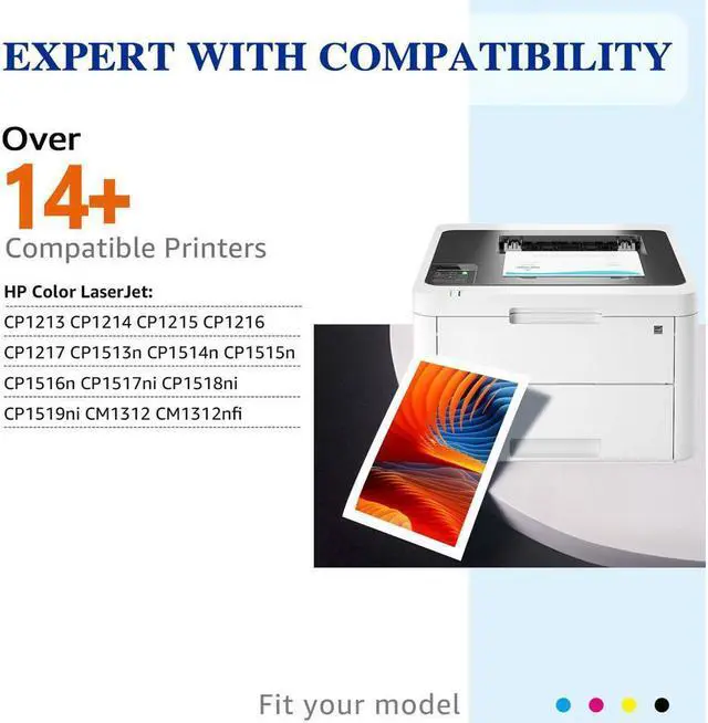 Alt view image 2 of 4 - 2x Black Toner Cartridge for  CB540A 125A Lasetjet CM1312 CP1215 CP1518 CP1515