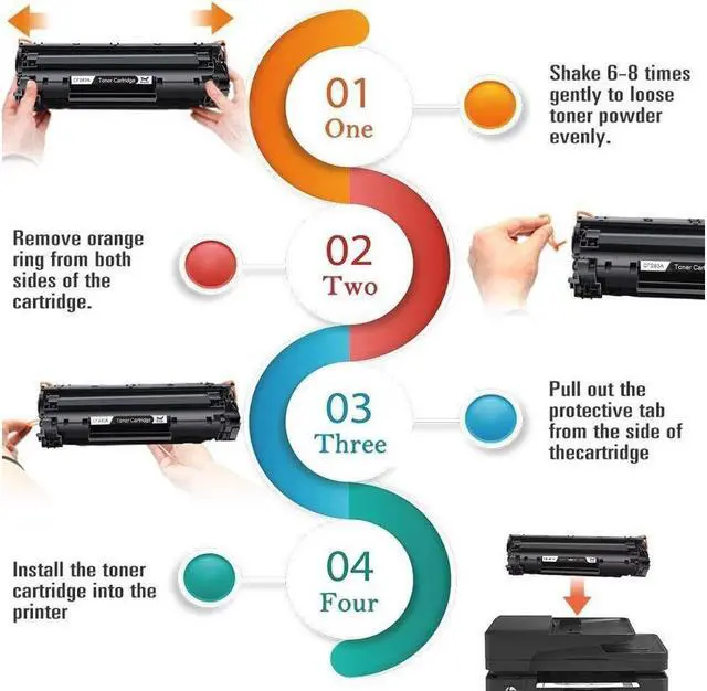 Alt view image 5 of 5 - 2 Black Toner H.Y For  83A CF283A LaserJet Pro MFP M127fn M127fw M125 nw rnw